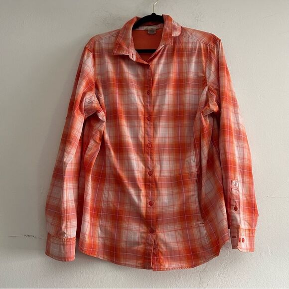 Duluth Trading Co DuluthFlex Sidewinder Long Sleeve Shirt Orange  Plus Size 2XL - Picture 1 of 9